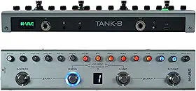 KINGSTER M-VAVE Tank-B Pedal de Multiefeitos para Baixo: 36 Predefinições, 9 Simulações de Amplificador, Bluetooth, Gravação Interna, Bateria Recarregável e 8 IRs para Músicos Brasileiros