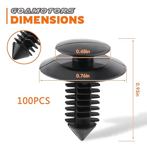 Miniatura 2 de 100 piezas N801925-S clips de retención de panel de moldura de puerta para Ford F150 F250 F350 para Lincoln para Mustang para Explorer Ranger