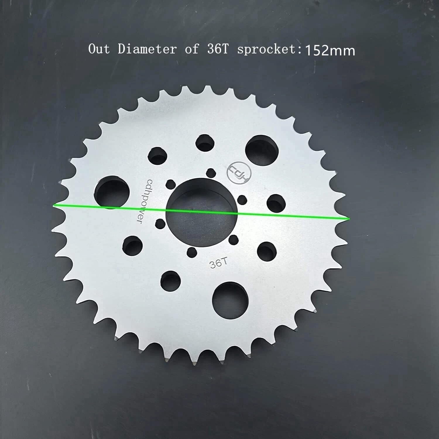 CNC Disc Brake Rotor Adapter & 36T Sprocket for 2 Stroke Gas Motorized Bicycle 48cc/66cc/80cc/100cc