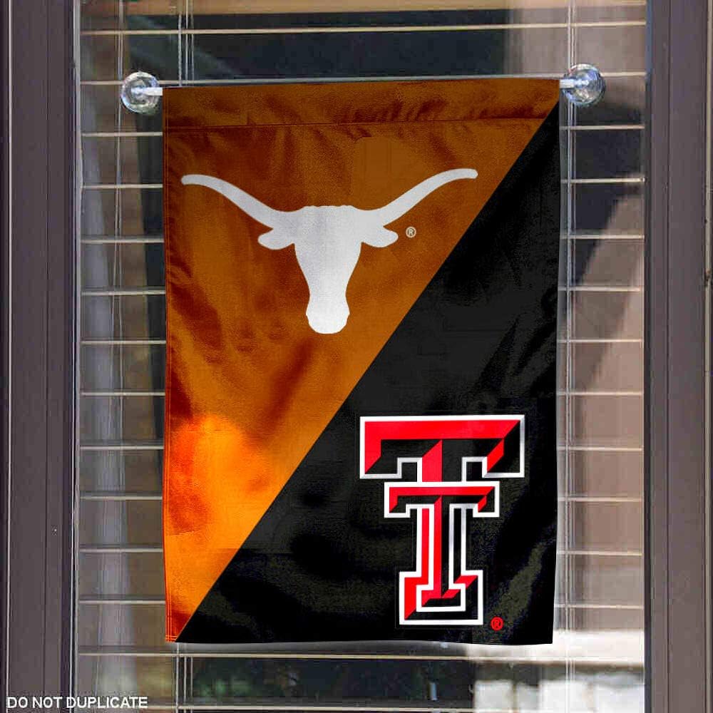Texas vs. Texas Tech House Divided Garden Flag Banner