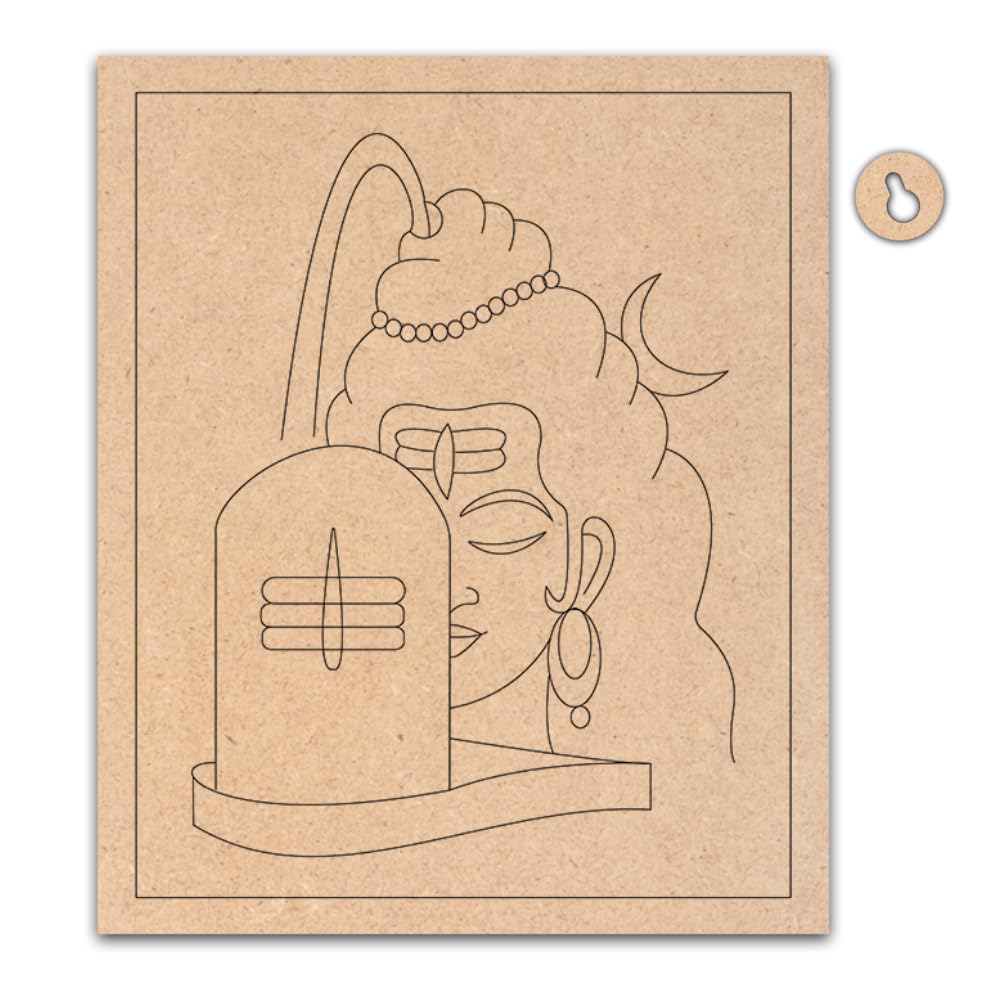 Shiv Ji with Shivling | Pre-Marked MDF Base for DIY Painting | 12x10 Inch | Ready-to-Paint Art & Craft Activity for Kids & Adults | Perfect for Gifting & Home Decor-image-36