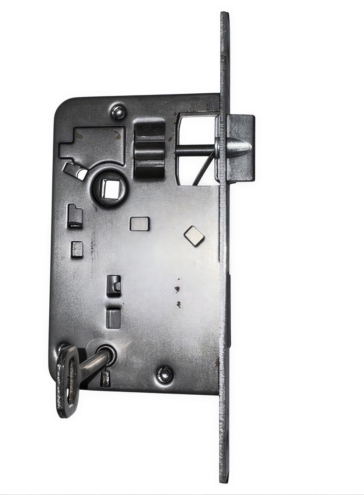 Serratura Bonaiti Giraffa da Infilare per Porta in Legno Entrata 50mm – Bordo Quadro Zincato, Resistente e Facile da Installare