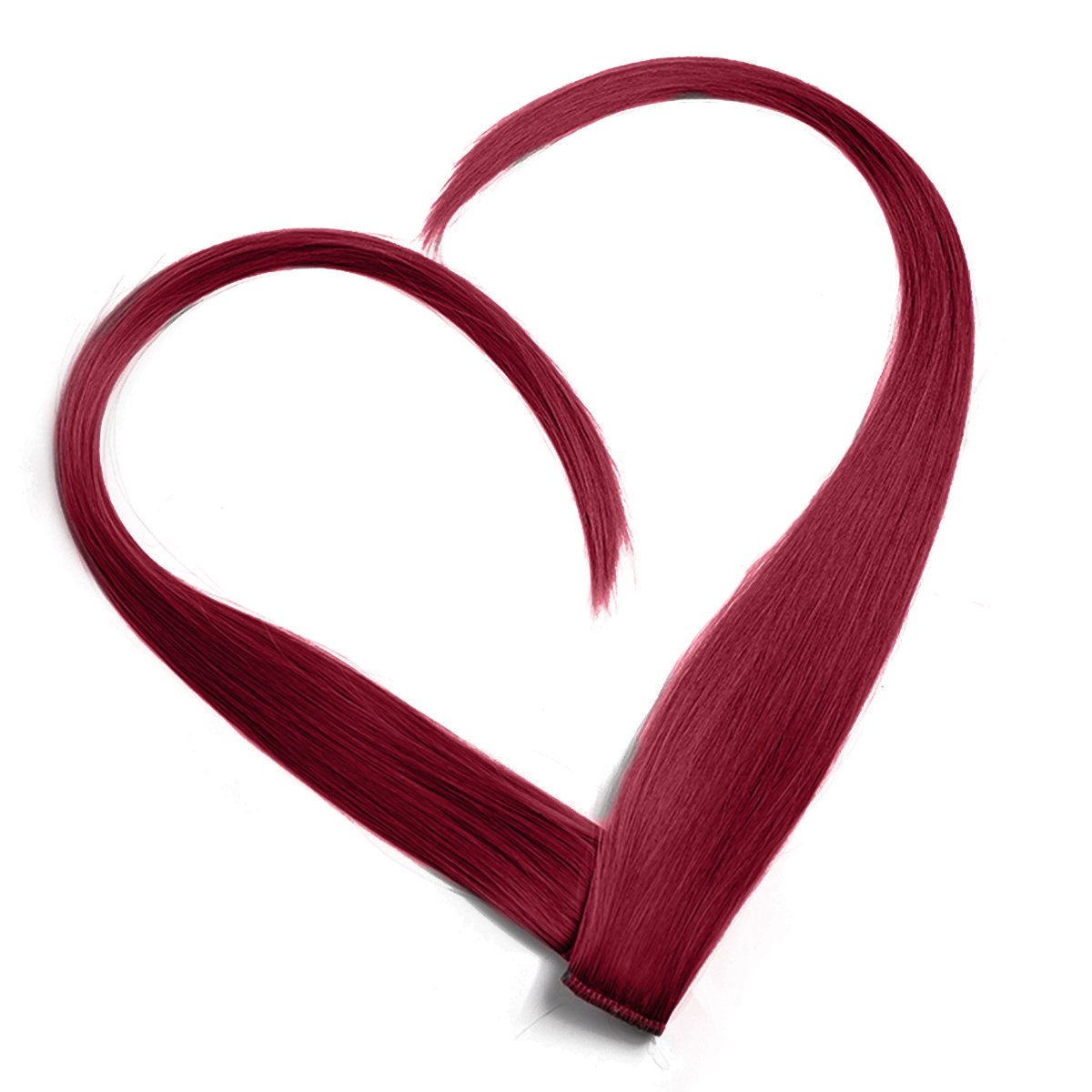 Clip In Extensions Echthaar Haarverlängerung GlamXtensions 7 - teilig in der Farbe Dunkelrot/Darkred und Länge 55cm / Gewicht 85g - Remy Echthaar