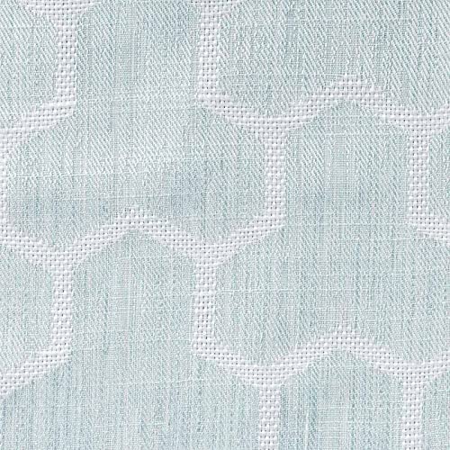 HOMESCAPES Blue Geometric Blackout Curtains Pair Width 167cm (66") x 137cm (54") Drop Genuine 3 Pass Blackout Lining Heavy Weight Jacquard Eyelet Curtain - Image 3