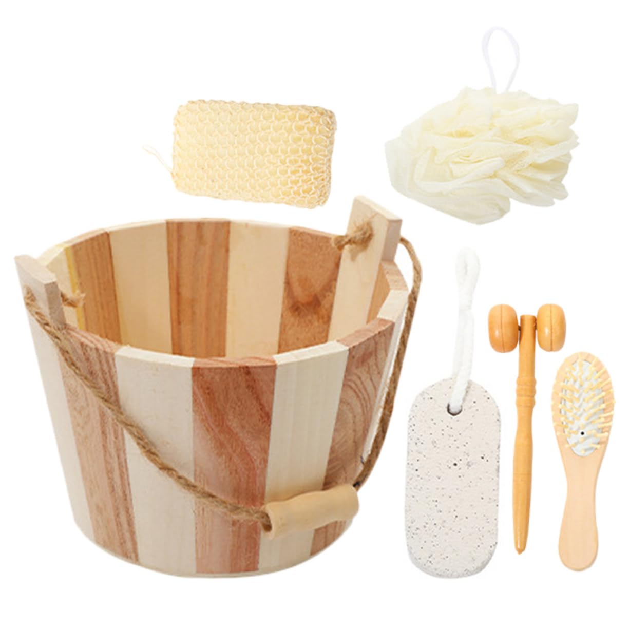 Baluue Full Body Cleaning Tool Set Bath Accessories Exfoliating Back Scrubber Body Scrubber Kit