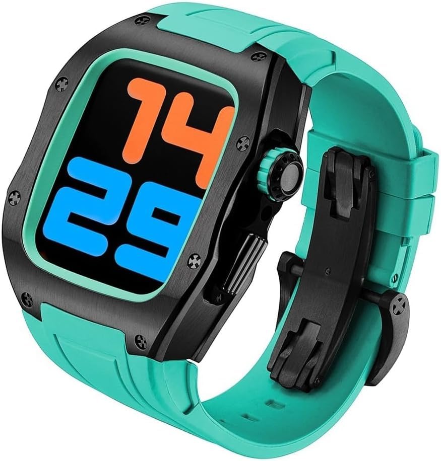 Accessoire Apple Watch 8 7 SE | Bracelet titane 45mm et cadre métal homme