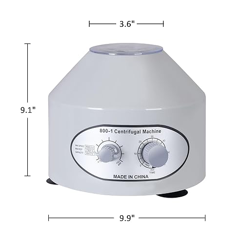 Miniatura 6 de Super Deal Pro - Centrífuga de laboratorio eléctrica de escritorio con temporizador y control de velocidad, 4000 RPM, capacidad 0.7 fl oz x 6-110 V