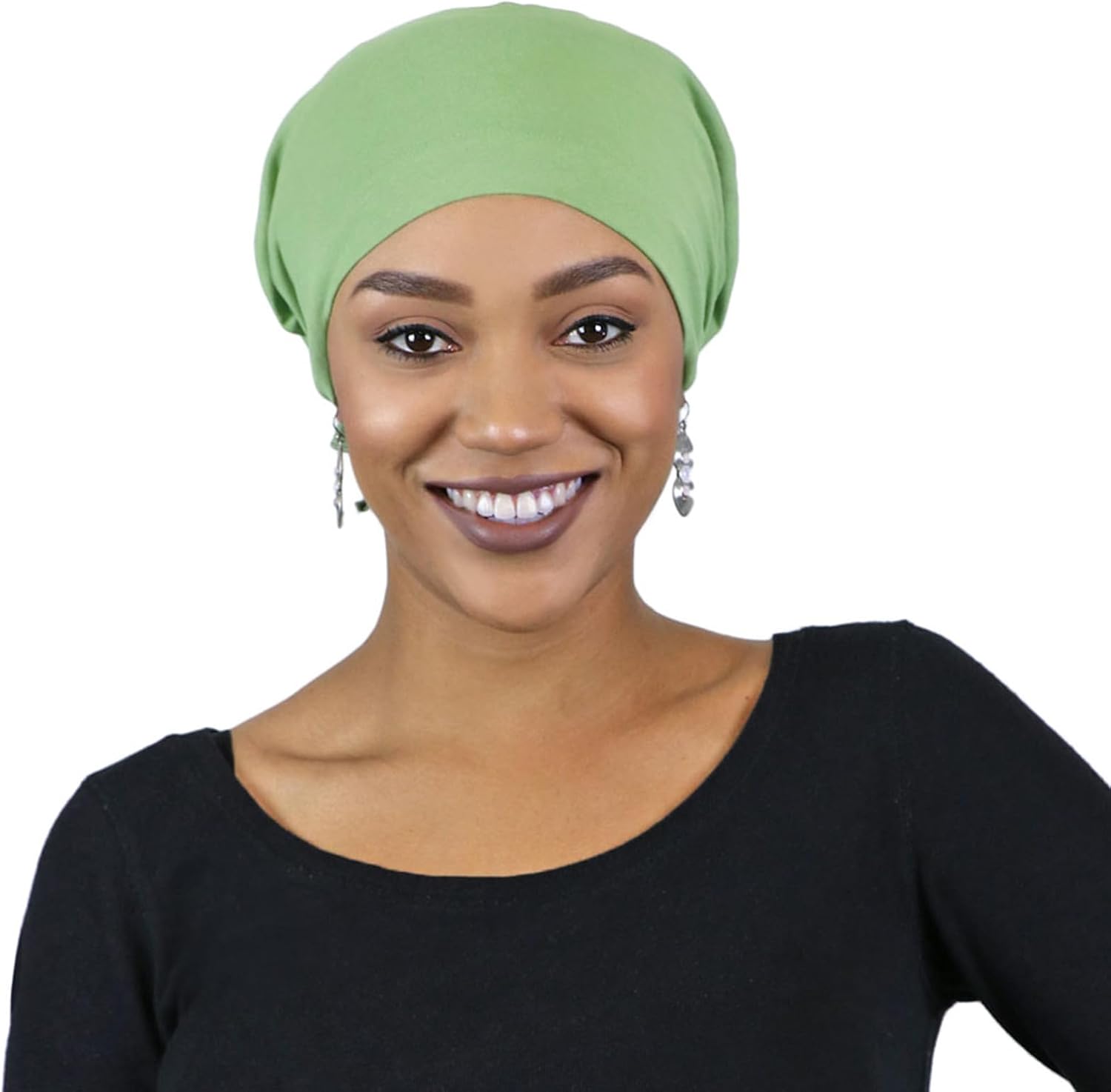 Hats Scarves & More Chemo Headwear Cancer Scarf 50+ UPF Sun Protection Pre Tied Headscarf Head Coverings Cotton Celeste - Image 2