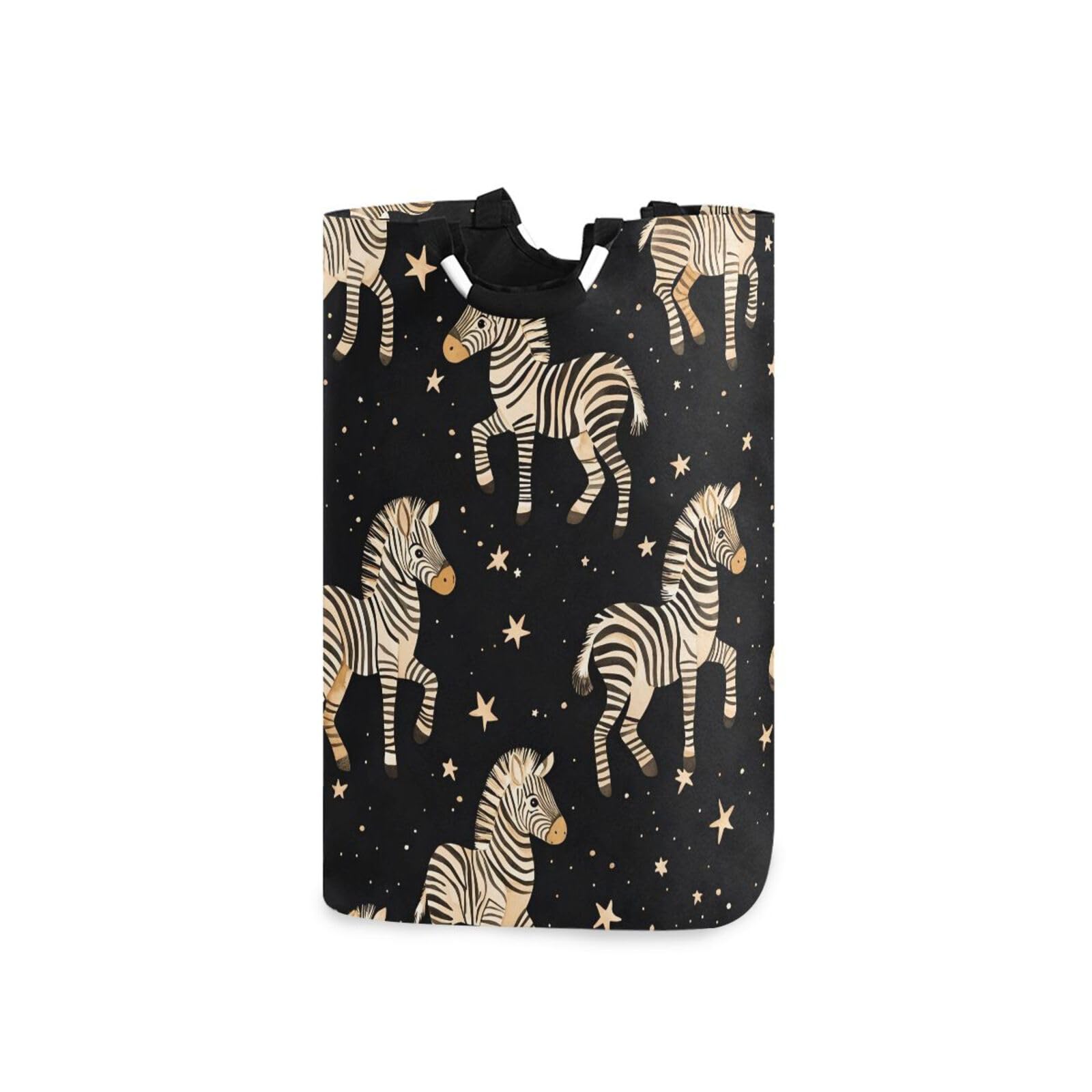 Jihqo Laundry Hamper Basket Cartoon Zebra Collapsible Nursery Storage Bin Waterproof Clothing Baskets for Home Bedroom Bathroom Washing Room