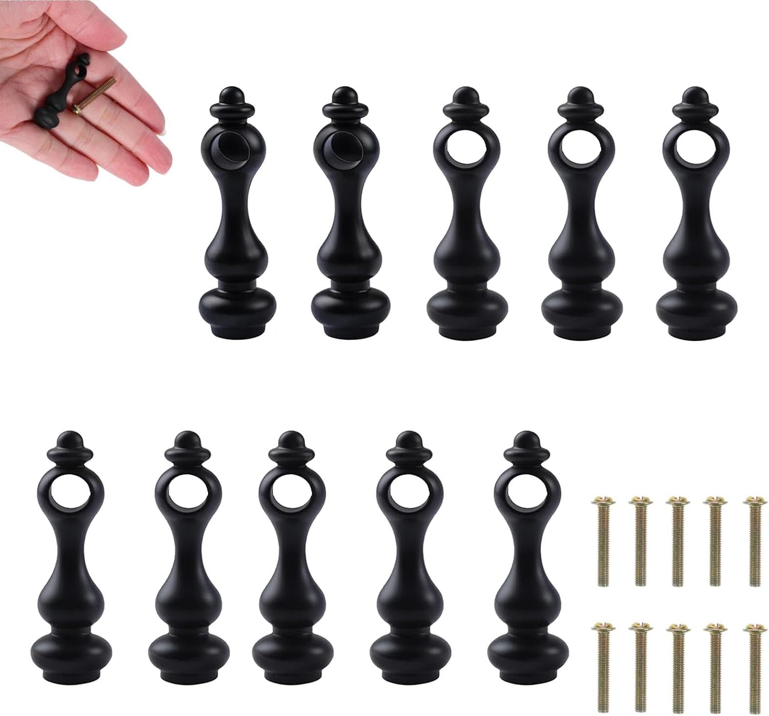 10 Pack Metal Shelf Rail Connectors Glass Railing Posts for Gallery Shelves and Cabinets