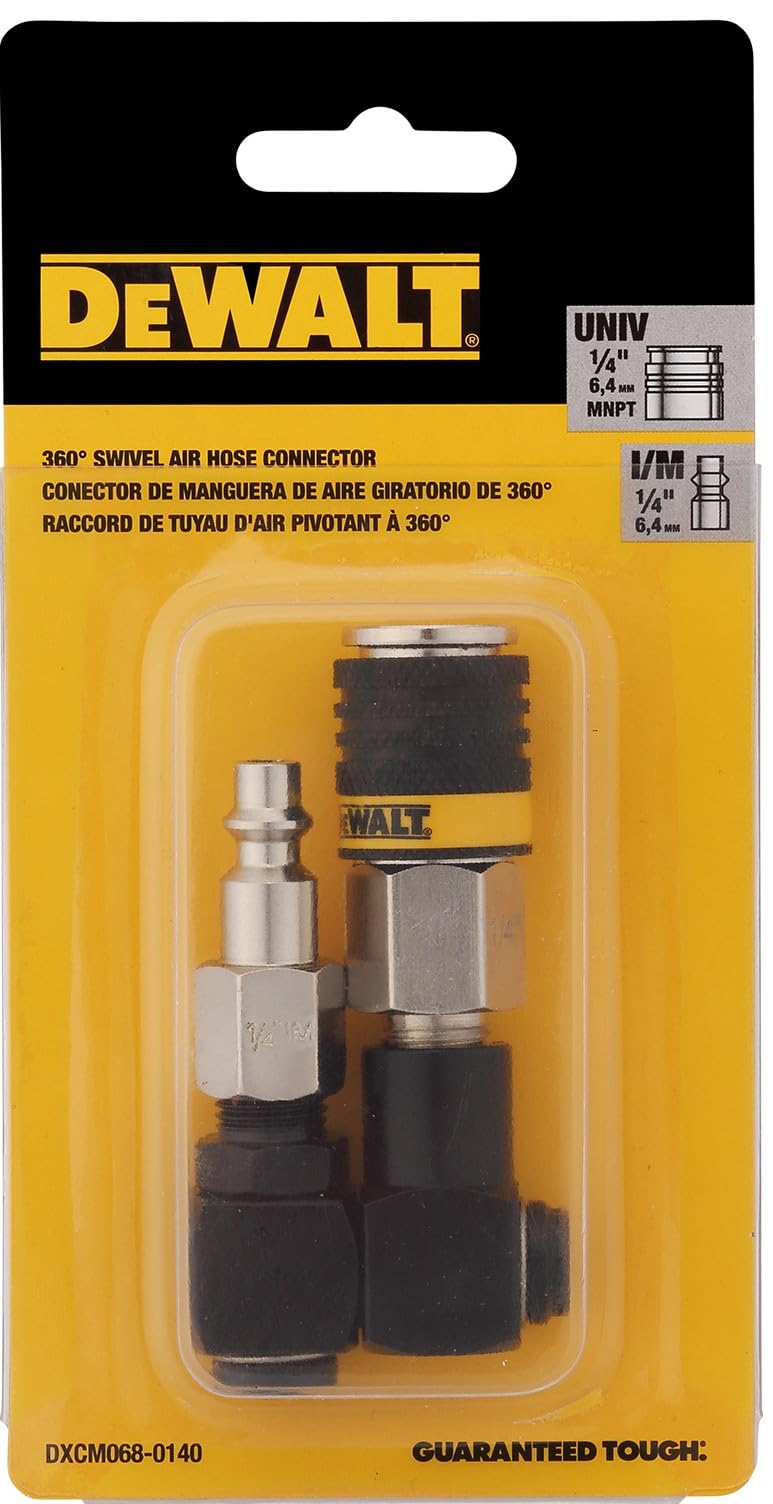 プラセンタMD360➕ DEWALT 1/4-Inch NPT 360° Swivel Air Hose Connector: Universal
