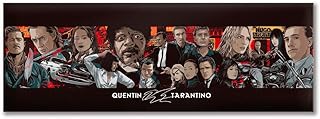 Quadro tela canvas Quentin Tarantino Film - con telaio in legno, per arredo 140 x 50 cm