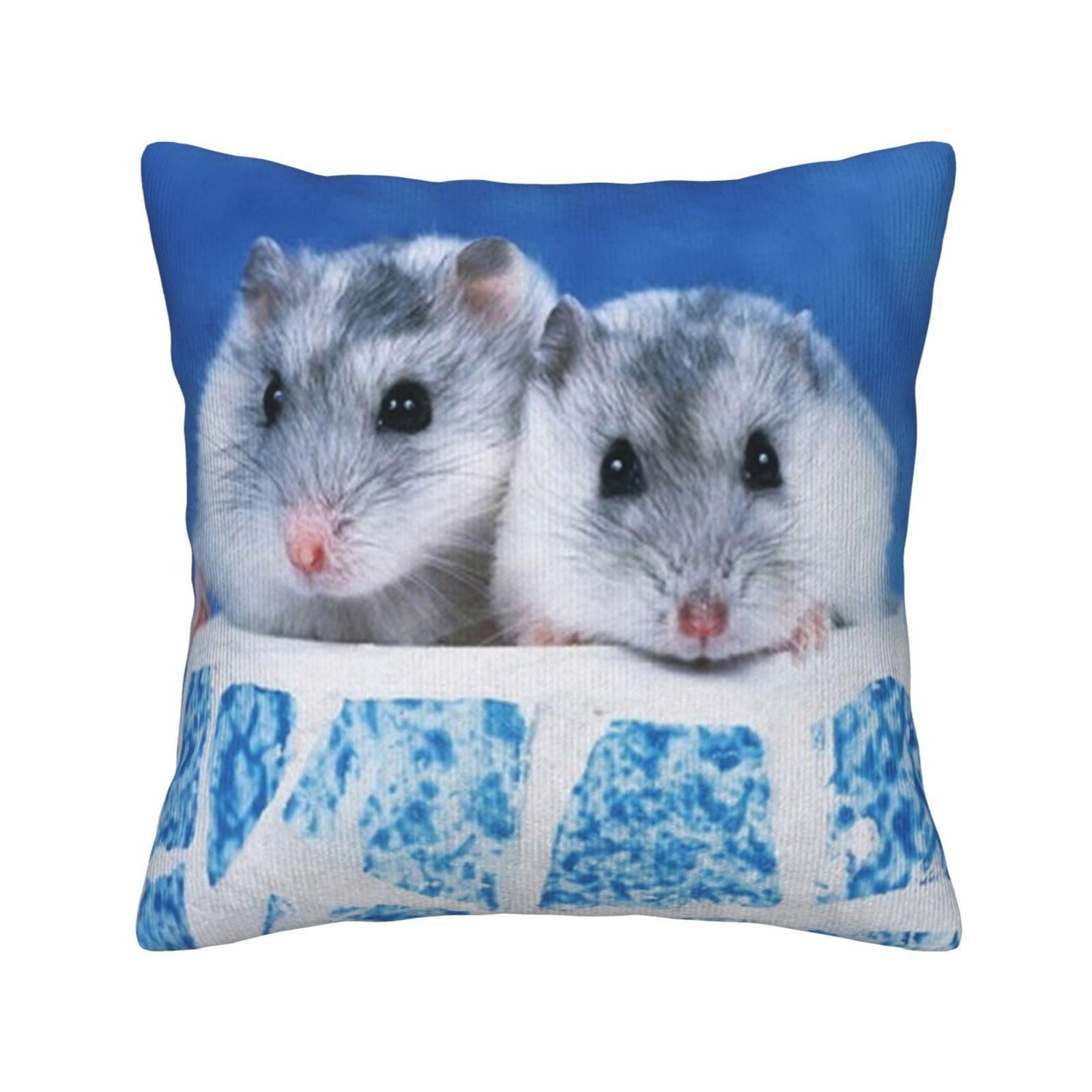 Housse de coussin hamster au motif imprimé haute définition pour lit et salon