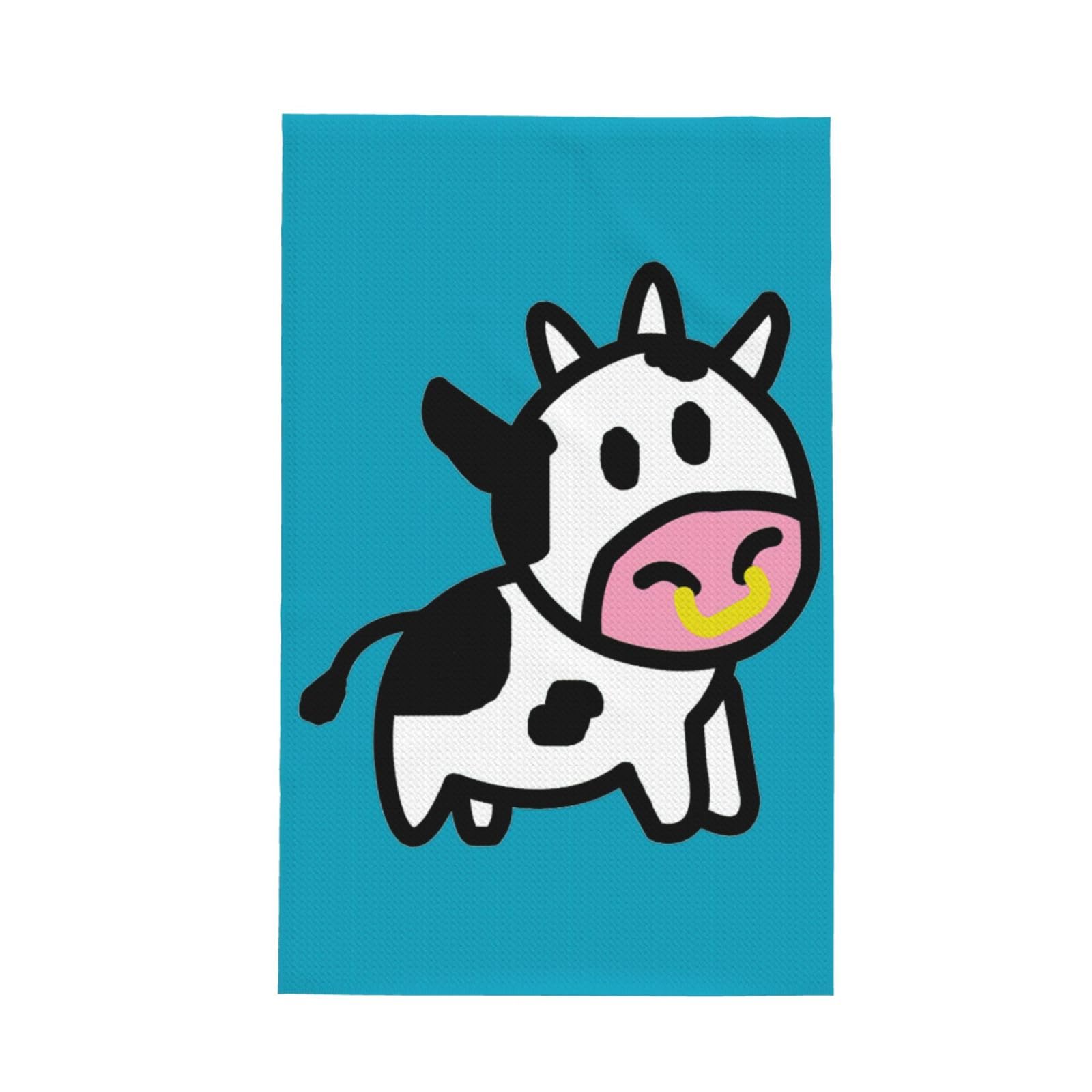 Xxahnbm Black Cute Cow Print Waffle Kitchen Towel,Absorbent Hand Towel