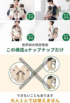 Amazon.co.jp: ナップナップ ふたご抱っこひも napnap 抱っこ紐 正規品