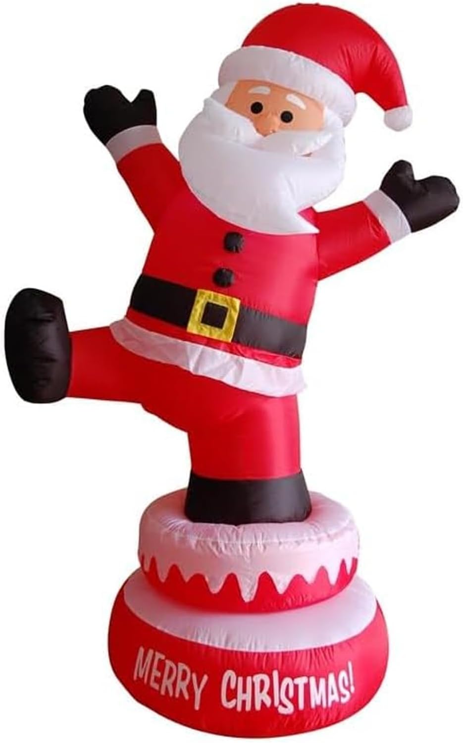 Vigdur 4FT Christmas Inflatables Decorations, Santa Stop Here Sign Blow up Christmas Yard Decorations with LED Lights for Xmas Holiday Party Indoor Garden Patio Display