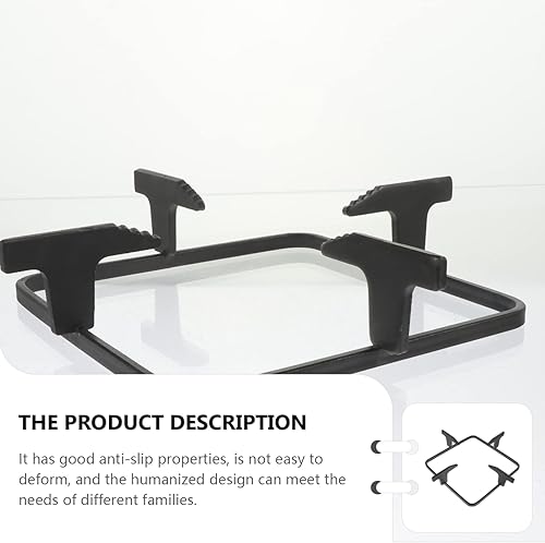 Miniatura 6 de Soporte de wok de hierro fundido: Wok Pan Rack Estufa Salvamanteles antideslizante Wok Rack Cubierta de estufa de fuego Ahorro de campana de gas a