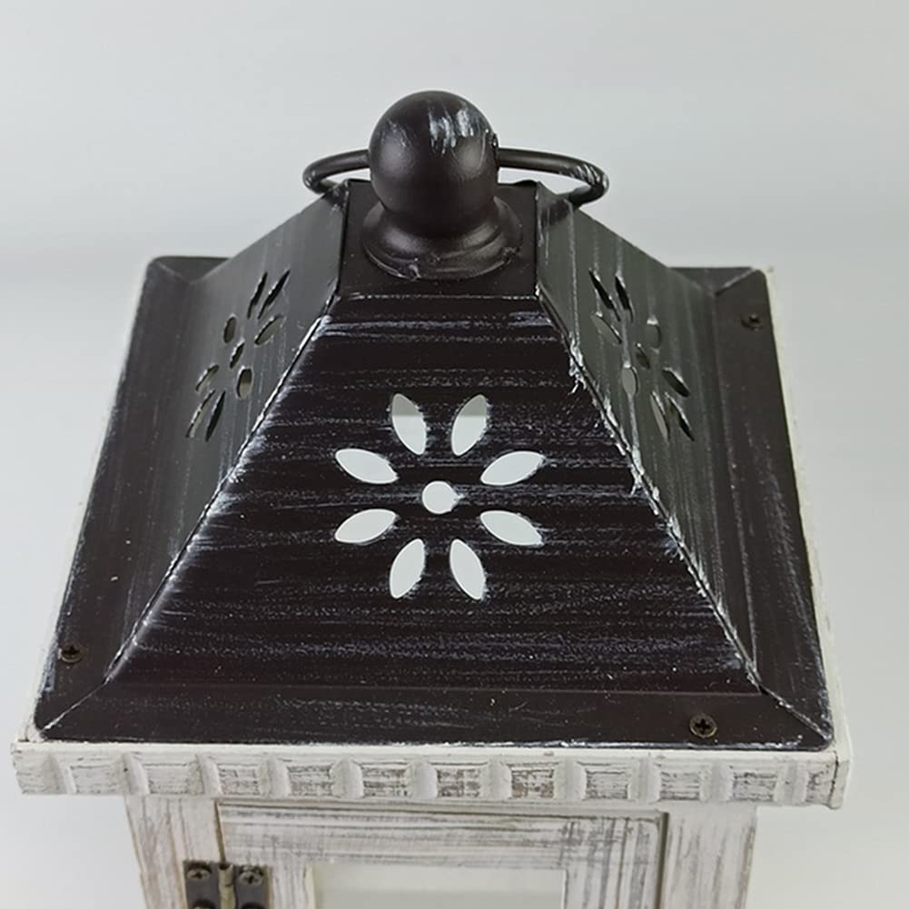 Stonebriar Lanterna rustica in legno da 45,7 cm, per tavolo, caminetto, parete o giardino, uso interno ed esterno, XL