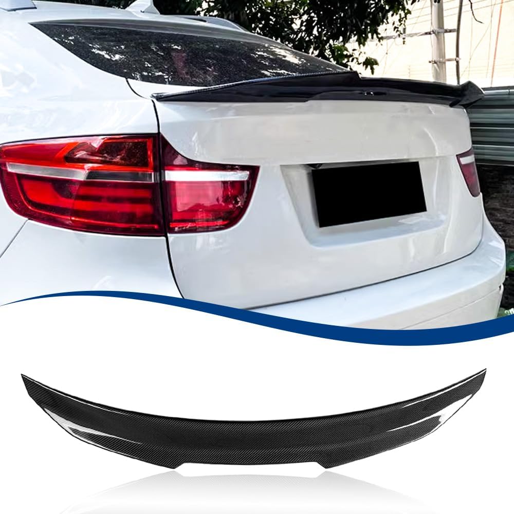 XPHAZZ Real Carbon Fiber E71 Spoiler PSM-Style Compatible with (2008-2014) BMW X6 E71 SUV