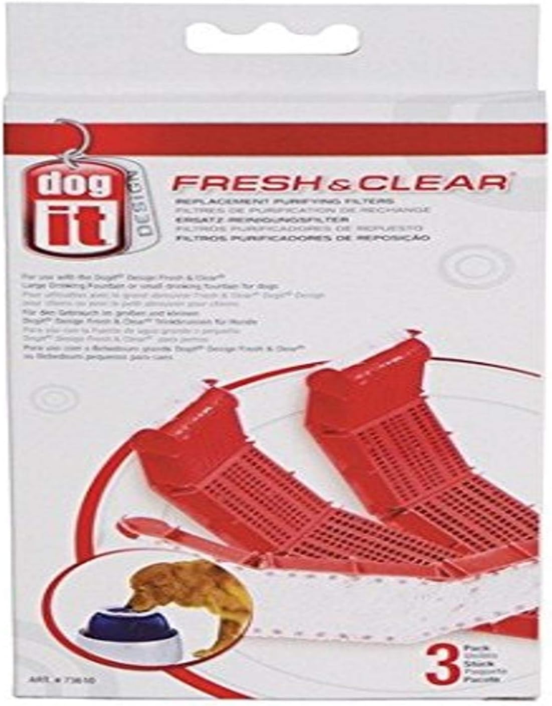 Fresh and Clear Drinking Fountain Replacement Filters (3 pk)