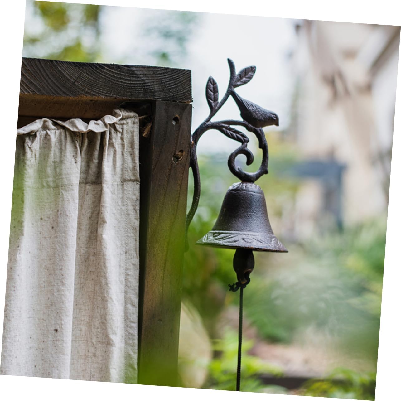 Cast Iron Doorbell Rustic Style Wall Bell Vintage Garden Door Ornament Housewarming Retro Bell