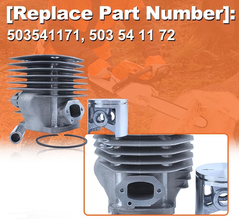 Cylinder Piston Clutch Crank Bearing Kit For Husqvarna 261, 262 And 262Xp Chainsaw 503541171, 503 54 11 72