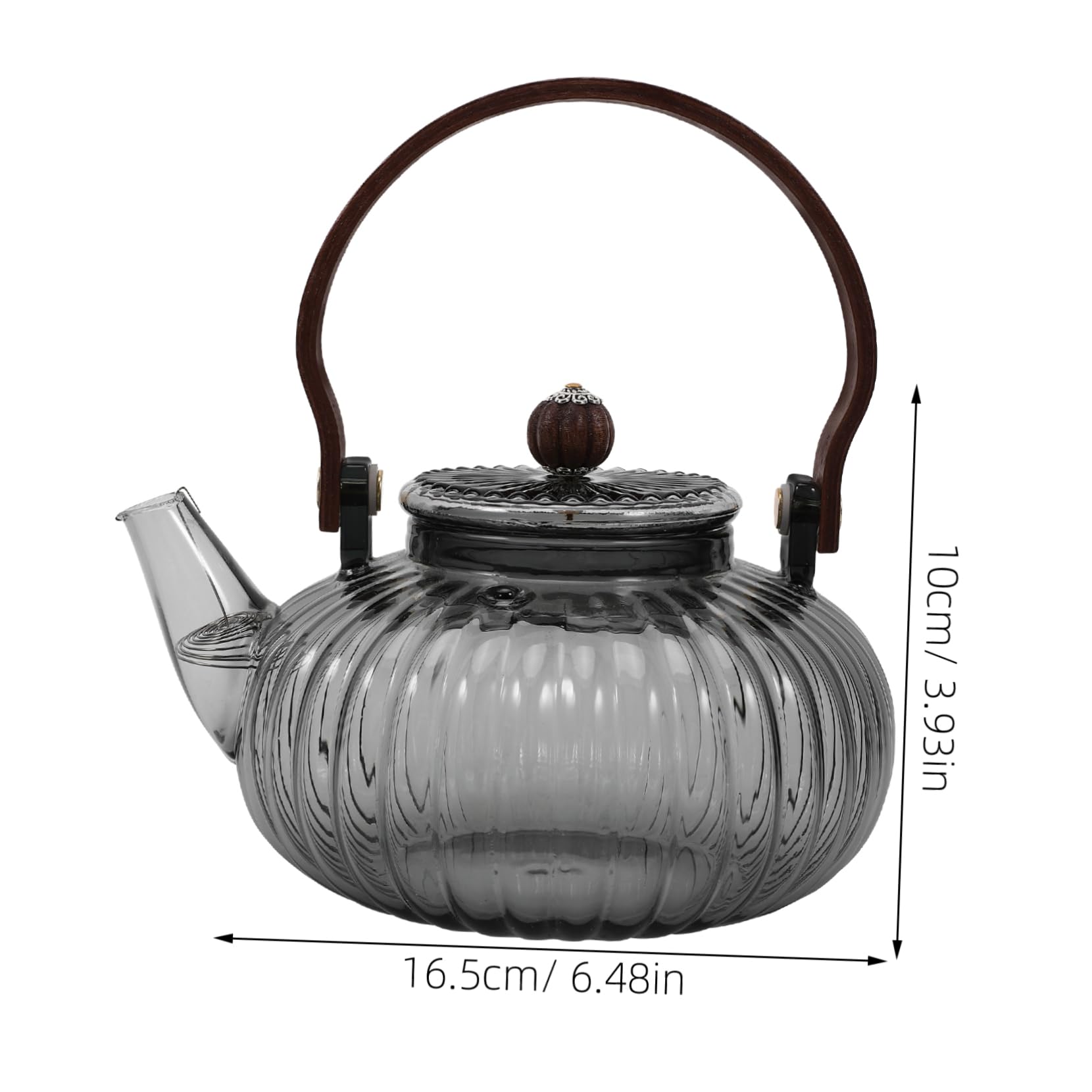 ULTECHNOVO 2piezas Tetera De Vidrio Con Asa Para Infusiones De Té Suelto Para Casa y Oficina Diseño Elegante y Práctico
