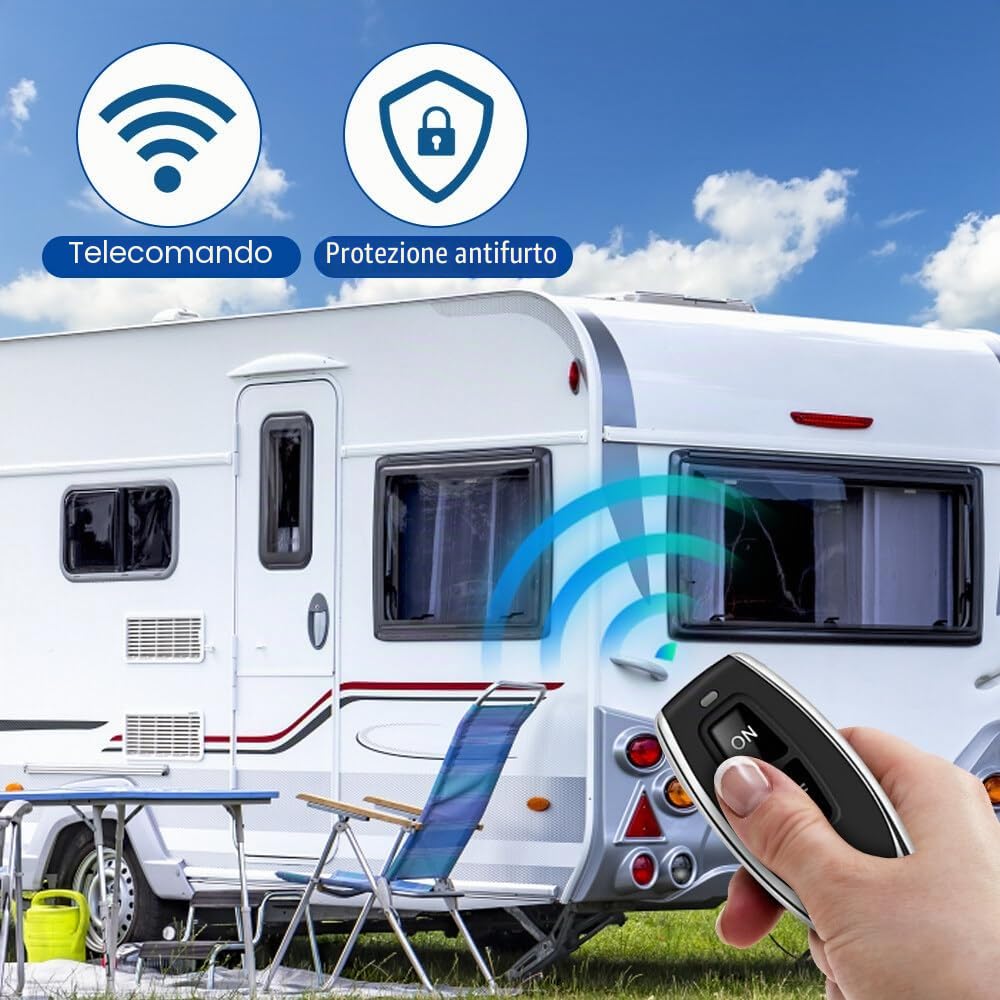Interruttore di separazione della batteria 12 V con telecomando, interruttore radio 12 V/200 A, interruttore di separazione della batteria, per auto, RV, barca, yacht, roulotte