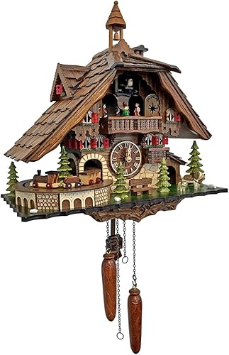 48110QMT ENGSTLER - Reloj de cuco con pilas, tamaño completo, multicolor