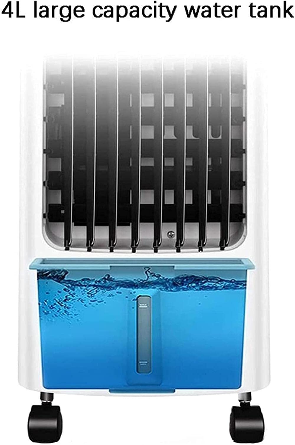 Klimatyzator domowy, przenośny chłodnica powietrza, cichy wentylator z 4-litrowym zbiornikiem wody, wentylator/nawilżacz/oczyszczacz powietrza mobilny