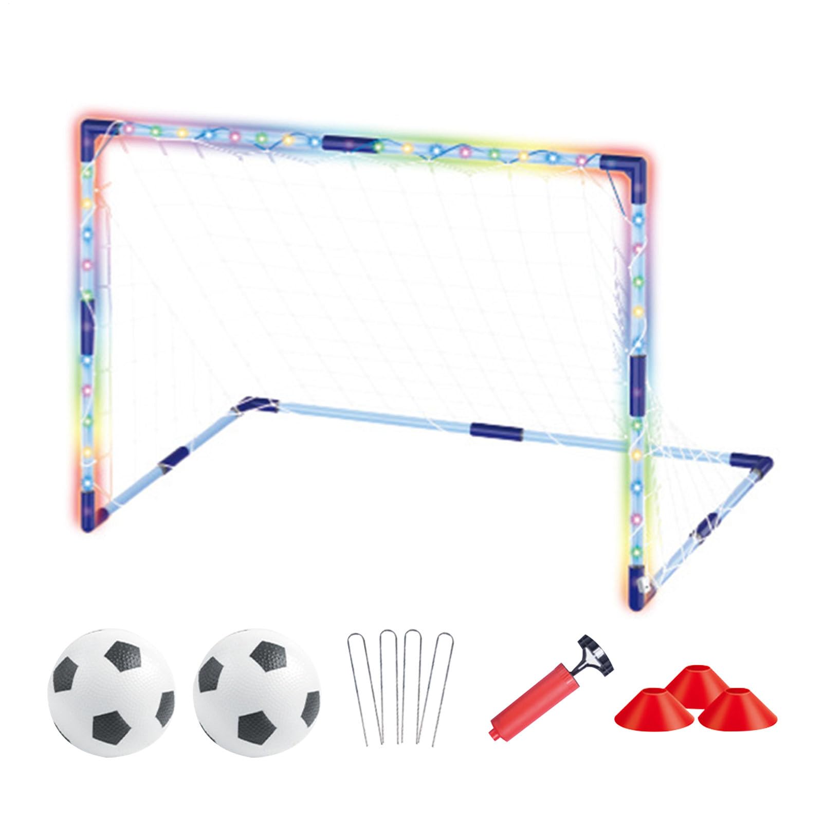 Portería De Fútbol Infantil - Porterías Plegables para Jardín,Portátil Pequeña para Exterior Interior Playa Gimnasio Parque Entrenamiento