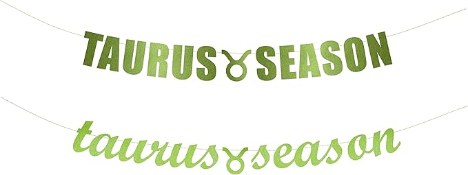 Taurus Season banner - Taurus, Horoscope Zodiac, Taurus Birthday Decoration, Star Sign party Hanging letter sign (Customizable)