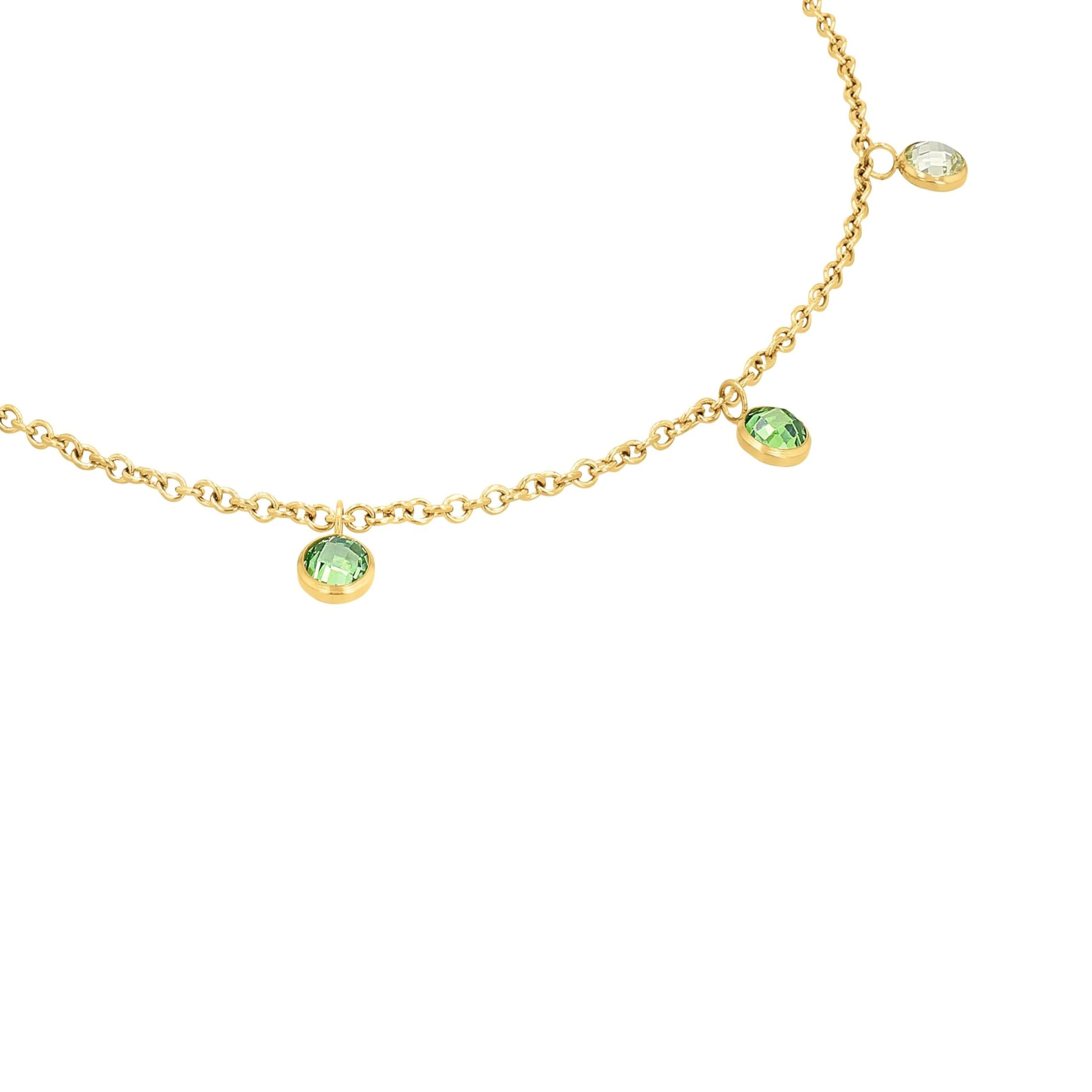 Amor Fußkette für Damen, Edelstahl, Zirkonia (synth.)