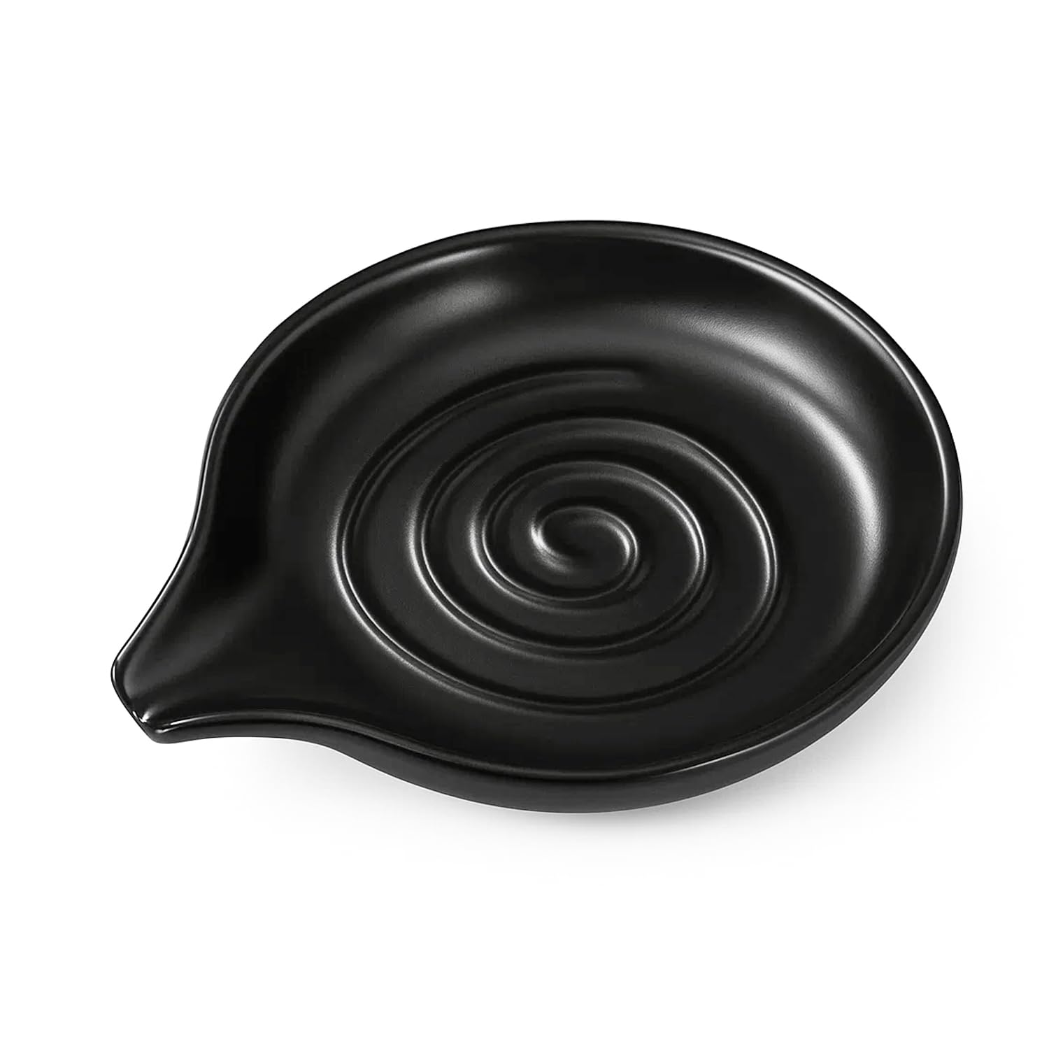 Reposa Cucharas Cocina, Reposacucharas de Cerámica con Diseño en Espiral Para Estufa, Encimera de Cocina Y Mesa; Soporte Resistente Al Calor Para Cucharones Y Espátulas