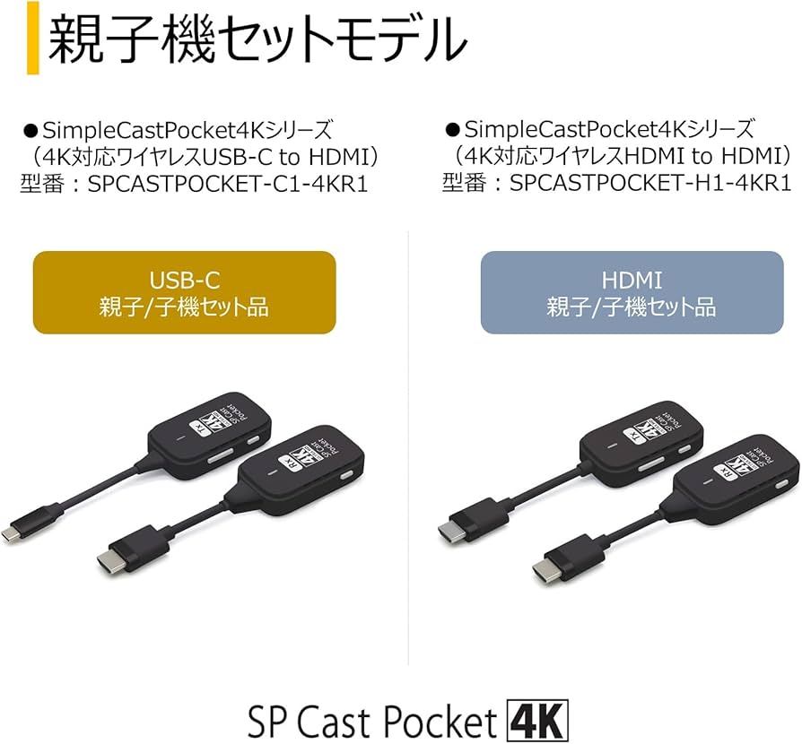 Amazon.co.jp: Princeton SPCASTPOCKET4K-H1SET Wireless Presentation