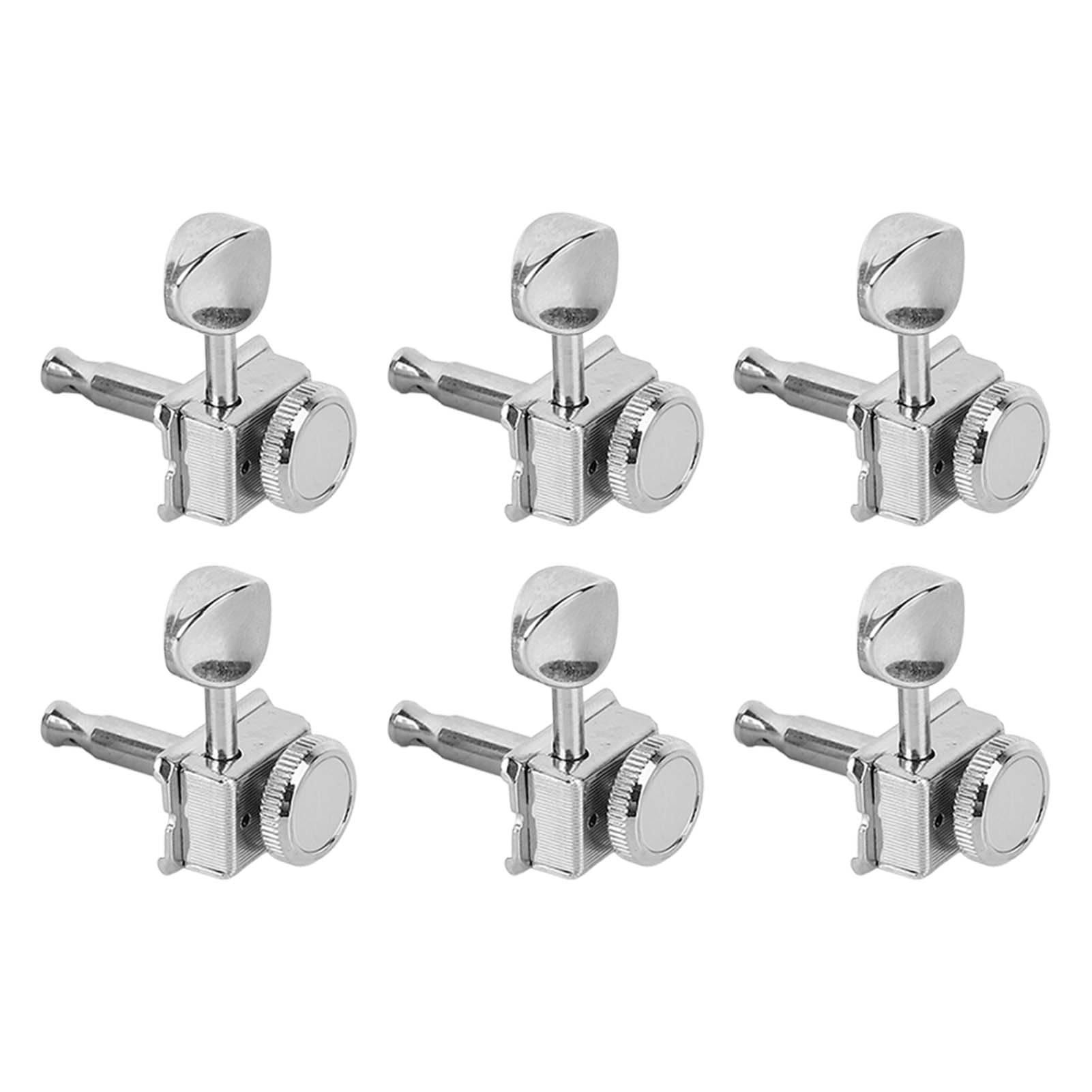 6pcs Tuner Guitar Tuner Pegs semi chiuso a cordatura a corda di tuning per le teste della macchina Accessori per chitarra con dadi e vite per materiale di chitarra elettrica