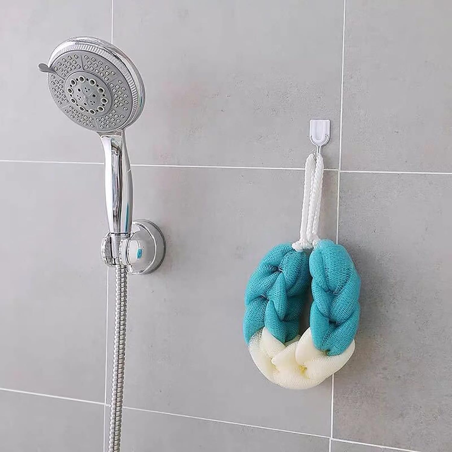 MESSIYO Long Bath Loofahs Stretchable Braided Mesh Exfoliating Loofah Back Scrubber Ball Body Bath Shower Sponge Electric Towel Warmer (B, One Size) : Beauty & Personal Care