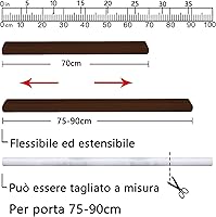 Vista 13 de Tope de puerta para puertas de 31 a 39 pulgadas, sin adhesivo, para parte inferior de la puerta, bloqueador de corrientes de aire debajo