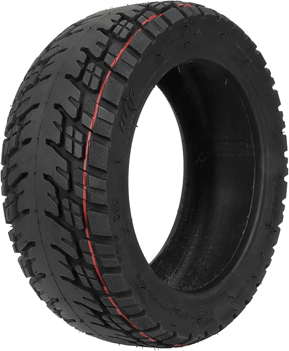 90/55-7 11-inch Rubber Explosion-proof Tubeless Tire + Straight nozzle Replace for Segway Ninebot SuperScooter GT1 GT2 Electric Scooter Tyre Parts