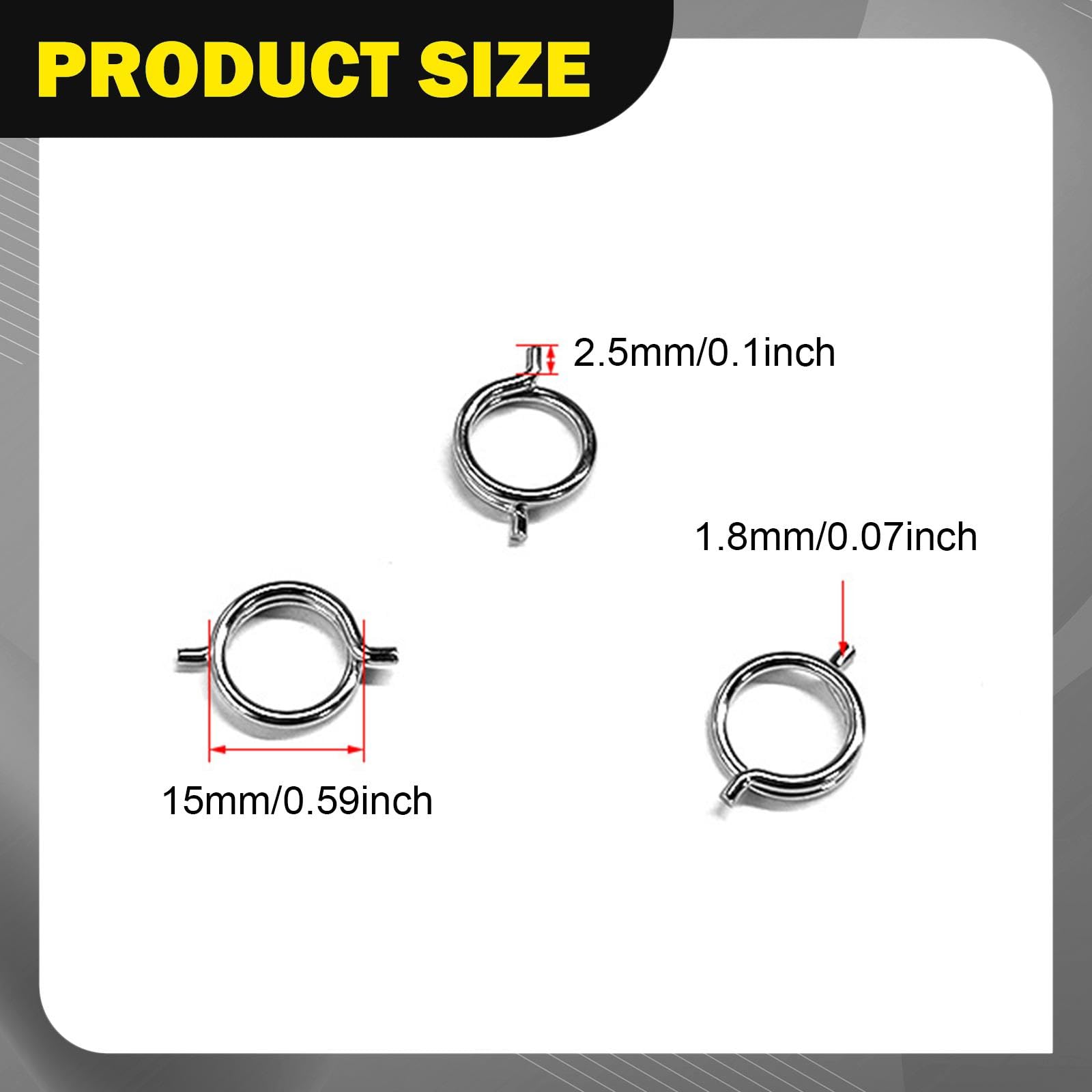 10 Pièces Ressort Cisaille Volaille Remplacement Ciseaux Acier Spirale Boucle Installation Facile Adapté à Réparation Outil Maison Jardin, S