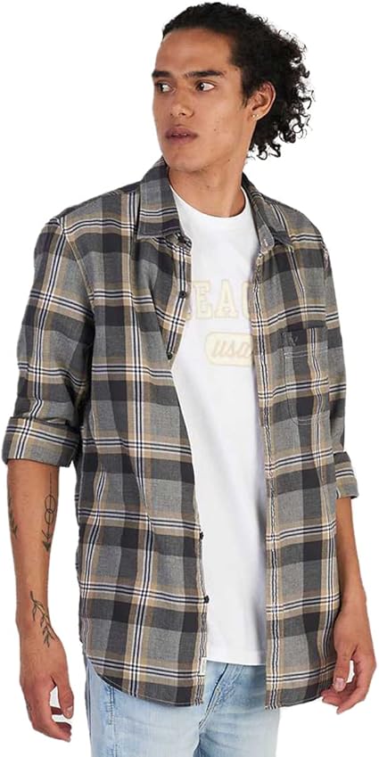Amazon メンズ スリムフィット チェック ボタンダウンシャツ 長袖 アメリカンイーグル シャツ 通販 Amazon メンズ スリムフィット チェック ボタンダウンシャツ 長袖 アメリカンイーグル シャツ 通販