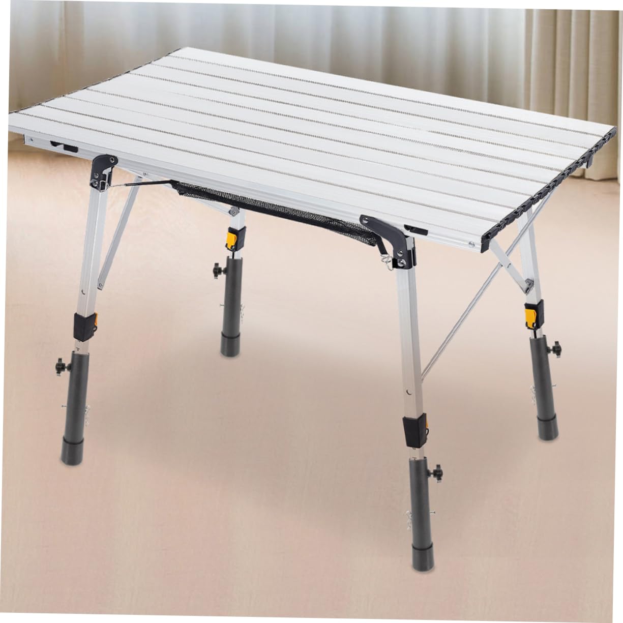Extensor de Patas de Mesa Ajustable en Acero Inoxidable Negro, 4 Piezas | Altura Regulable, para Mesa y Banco de Trabajo, Uso Doméstico y Profesional