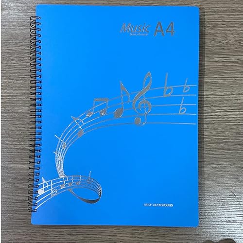 楽譜ファイル 書き込める 譜面ファイル A4 書き込めるサイズ20ページポケット40枚収納楽譜ホルダー絵画ファイルクラブ吹奏 楽譜作曲 譜面 合唱 ピアノ (ブルー)