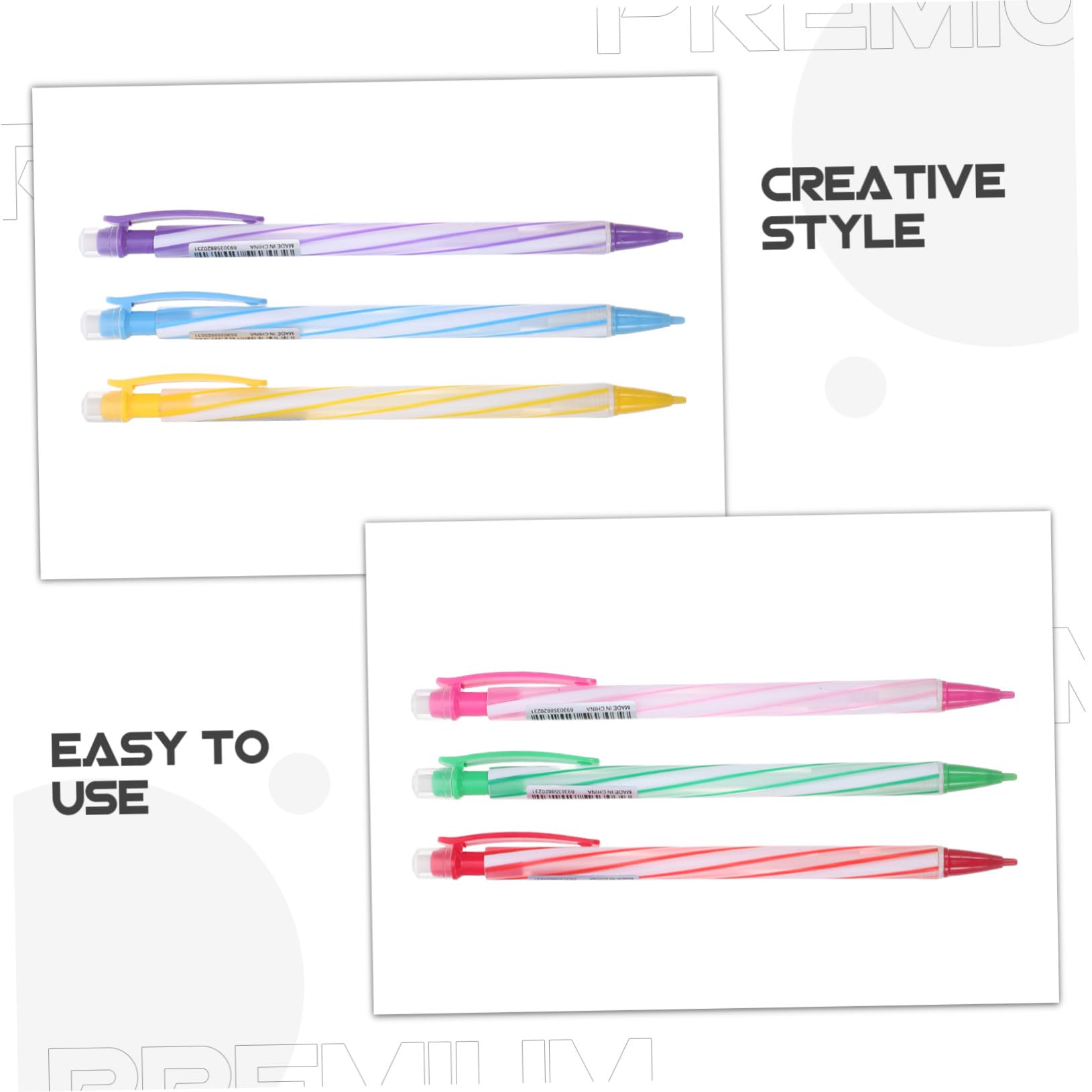 DOITOOL 36 Piezas Unidades Lápices Mecánicos Transparentes con Integrada Escolar sin Necesidad de Afilar Lápices Pequeños para Escritura y Dibujo Infantil