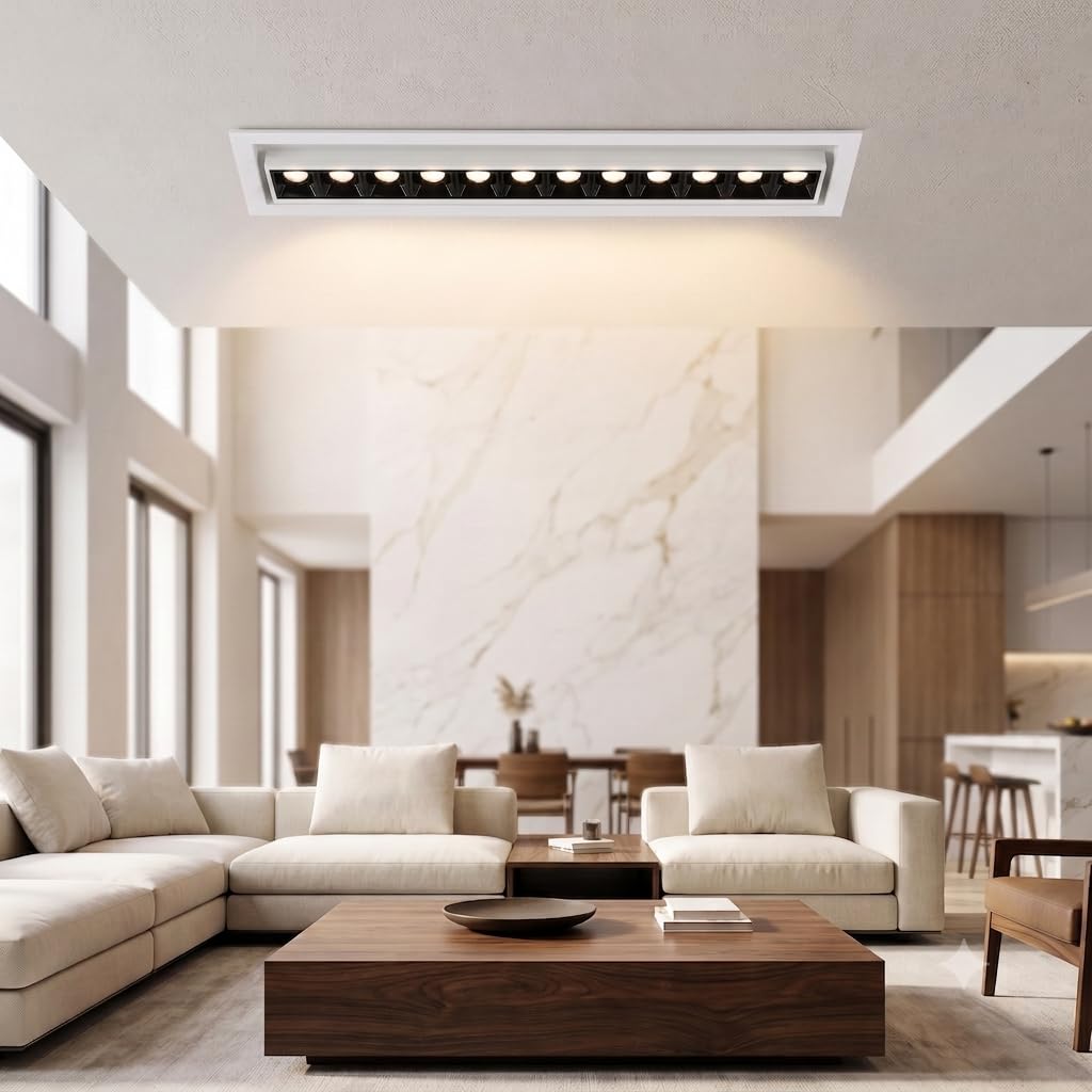 BARCELONA LED Foco Lineal LED Empotrable 20W Orientable CRI90 Blanco