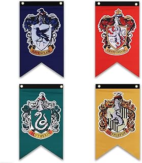 Magic Colleges - Banderines de pared de casa ultra premium de doble capa para interiores y exteriores, suministros de fies...