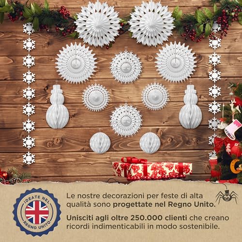 Decorazioni natalizie di carta riutilizzabili di