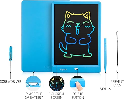 Miniatura 3 de Tablero de escritura LCD, juguetes de aprendizaje para niños, tablero de garabatos de 10 pulgadas, regalo para niños, tablero de escritura colorido,
