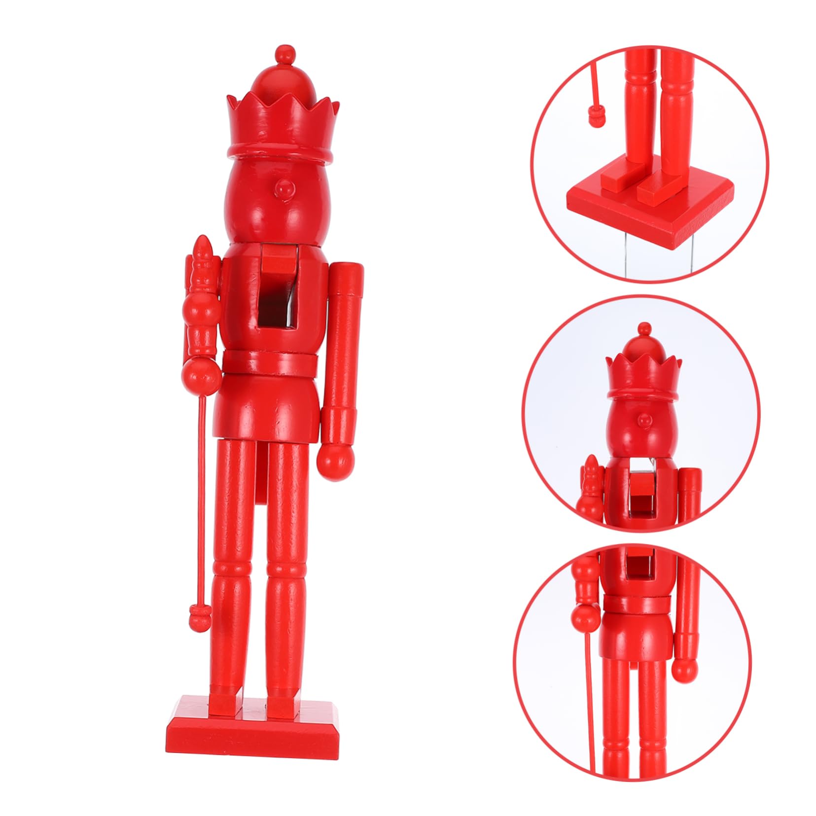 IMIKEYA Casse Noisette Casse-Noisette Vierge décor de Soldat en Noyer Casse-Noix de noël Casse-Noix à Personnaliser Accessoires pour Casse-Noix décoration de Noël de Bois Rouge