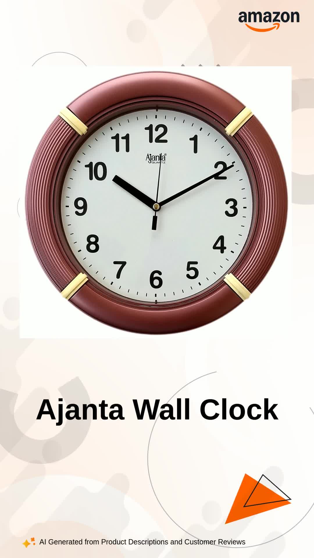 Buy Ajanta Wall Clock for Home and Offices (25 cm x 25 cm, Step